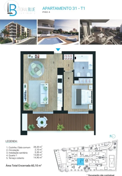 Apartamento T1 para Venda em Portimão