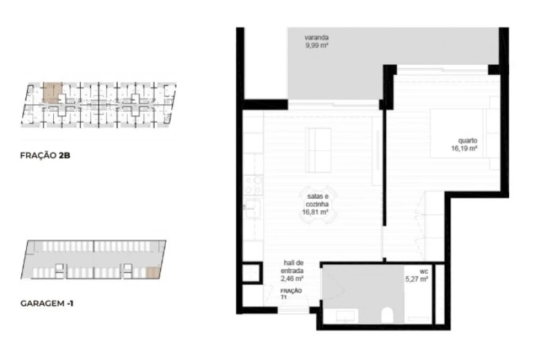 Apartamento T1 para Venda em Vila Nova de Cerveira e Lovelhe Planta 1