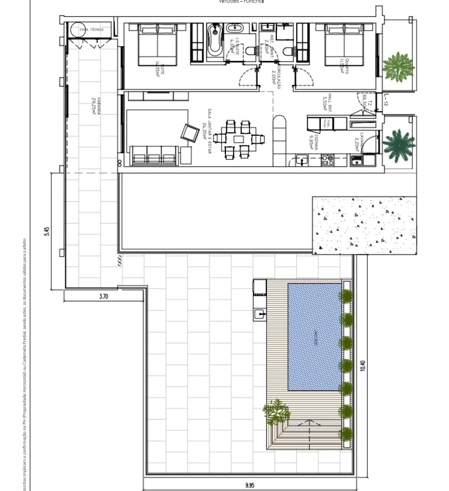 Apartamento T2 para Venda em São Martinho Planta 1