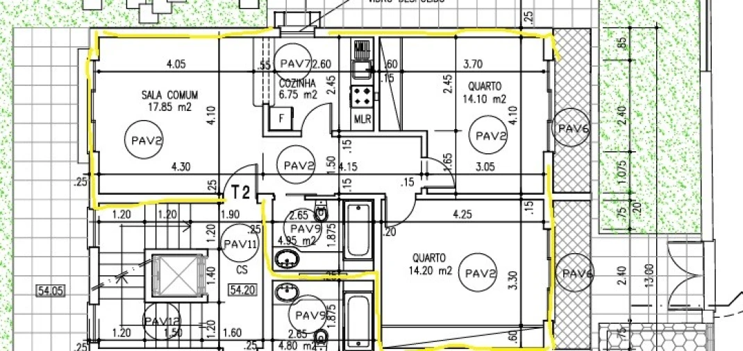 Apartamento T2 para Arrendamento em Cascais e Estoril Planta 1