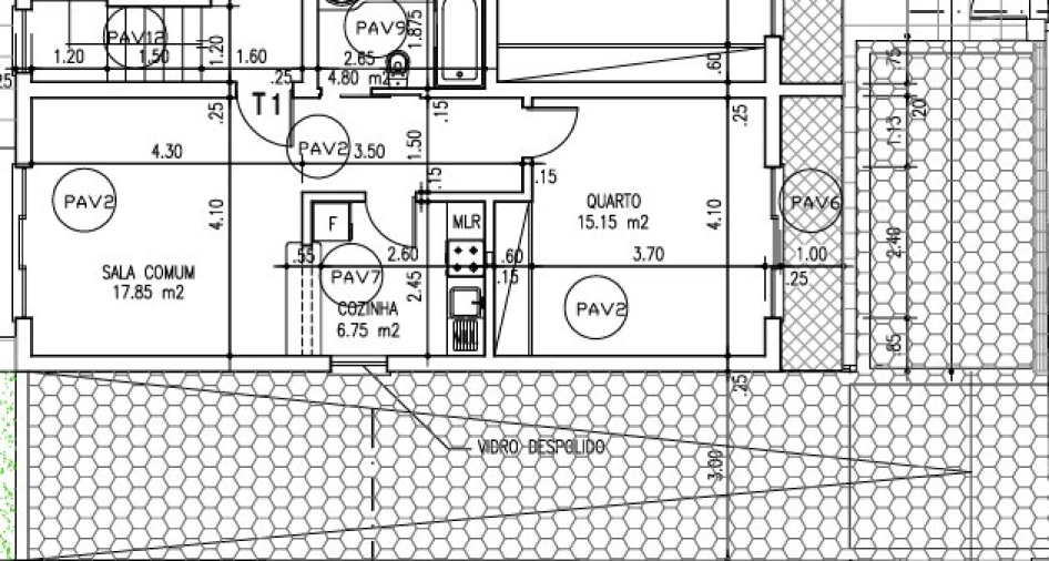 Apartamento T1 para Arrendamento em Cascais e Estoril Planta 1