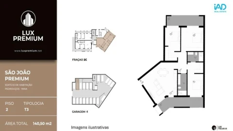 Apartamento T3 para Venda em Pedrouços