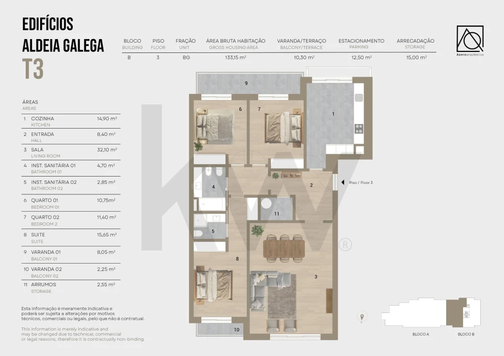 Apartamento T3 para Venda em Montijo e Afonsoeiro Foto 22