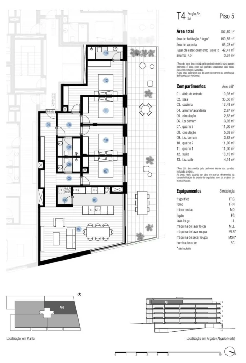 Apartamento T4 para Venda em Canidelo