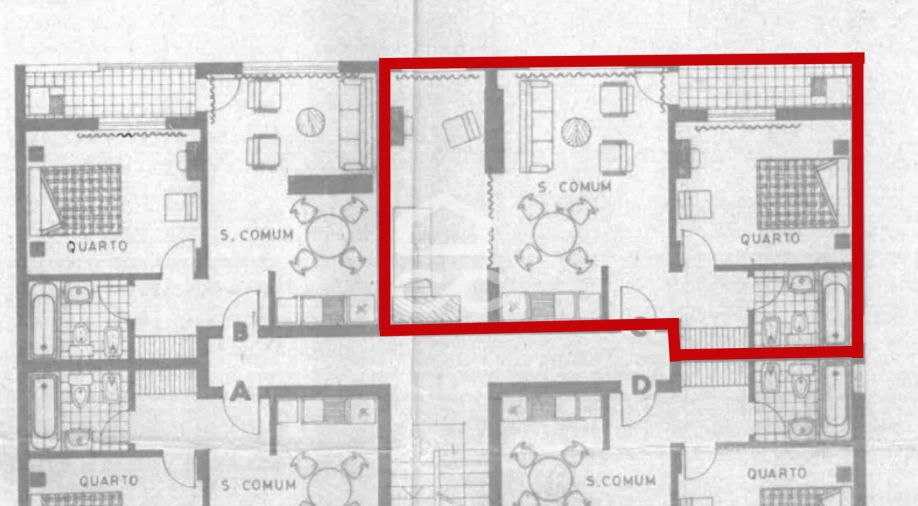 Apartamento T2 para Venda em Águas Livres Planta 1