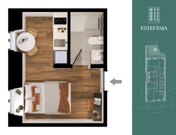 Apartamento T1 para Venda em Santa Maria Maior