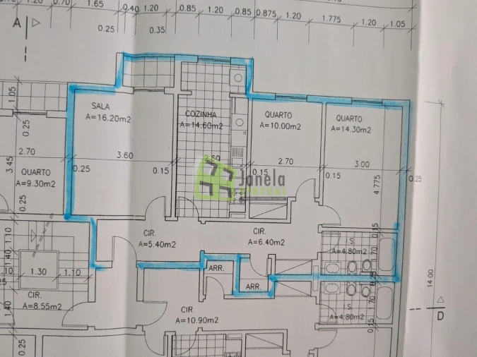 Apartamento T2 para Venda em Quinta do Conde Planta 1