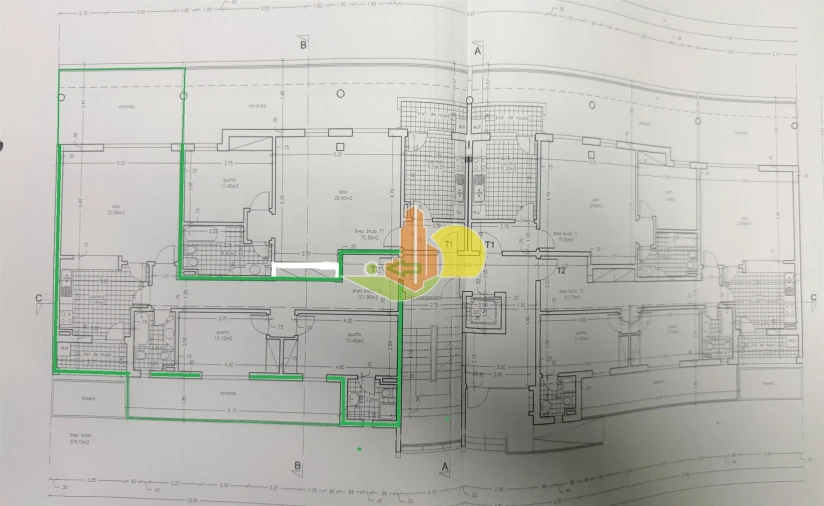 Apartamento T2 para Venda em Buarcos Planta 1