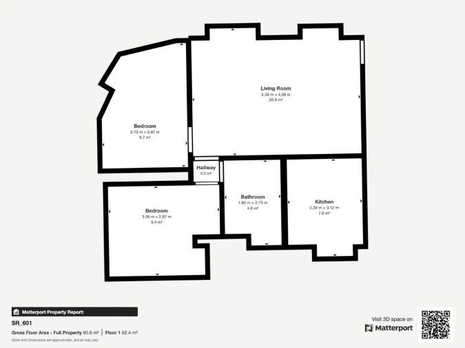 Apartamento T2 para Venda em Santa Maria e São Miguel, São Martinho, São Pedro Penaferrim Planta 1