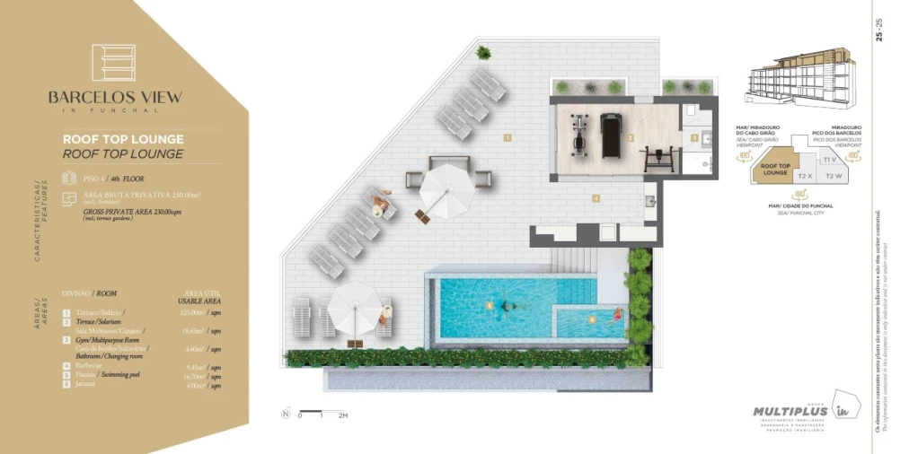 Apartamento T2 para Venda em Santo Antonio Planta 2