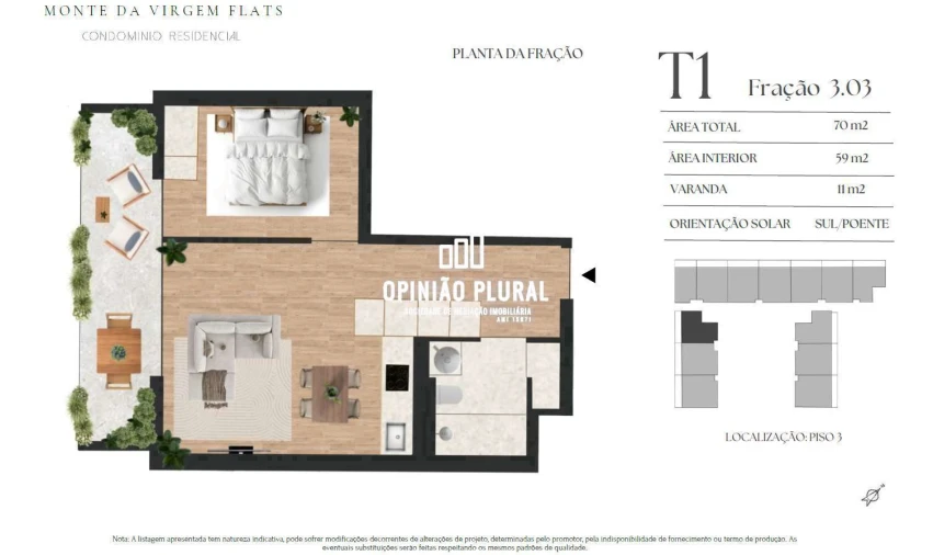 Apartamento T1 para Venda em Vilar de Andorinho Foto 8