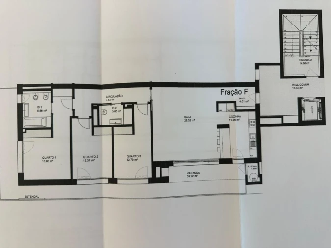 Apartamento T3 para Venda em Silveira Planta 1