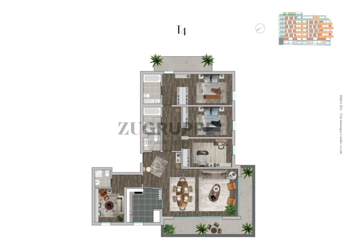 Apartamento T4 para Venda em Glória e Vera Cruz Foto 2