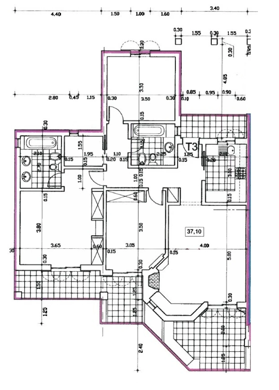 Apartamento T3 para Venda em Albufeira e Olhos de Água Planta 1