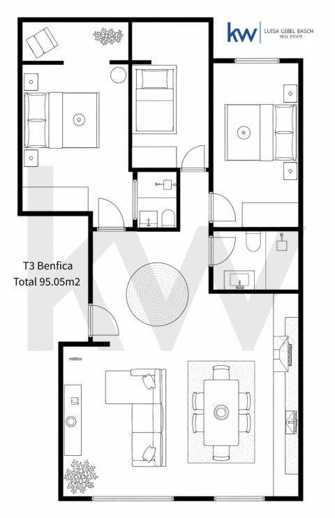 Apartamento T3 para Venda em Benfica