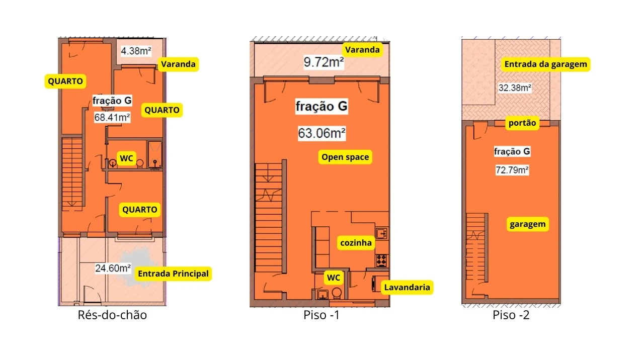 Moradia T3 para Venda em Louredo Planta 2