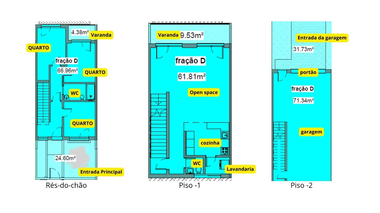 Moradia T3 para Venda em Louredo Planta 2