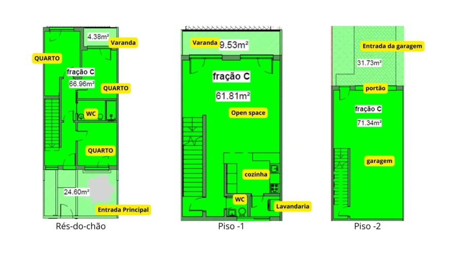 Moradia T3 para Venda em Louredo Planta 2