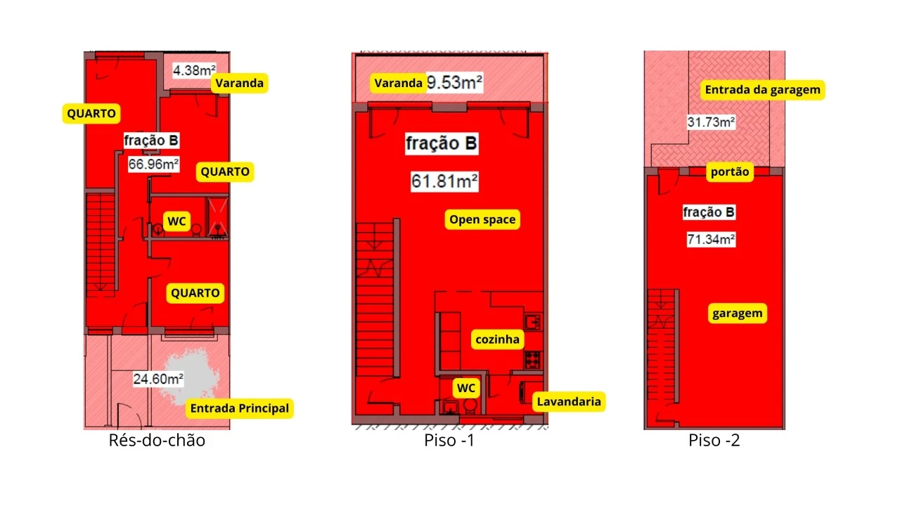 Moradia T3 para Venda em Louredo Planta 2