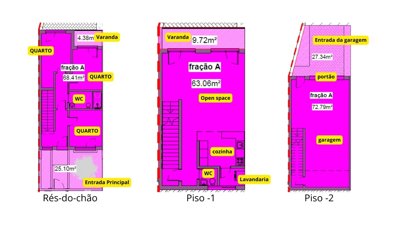 Moradia T3 para Venda em Louredo Planta 2