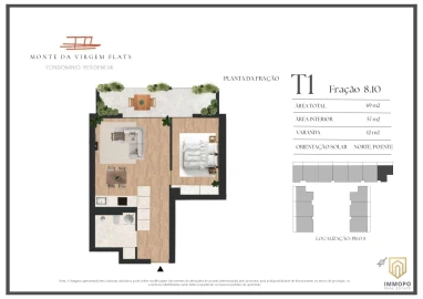 Apartamento T1 para Venda em Vilar de Andorinho