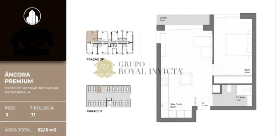 Apartamento T1 para Venda em Vila Praia de Ancora
