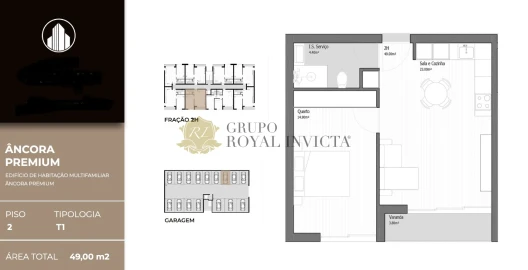 Apartamento T1 para Venda em Vila Praia de Ancora