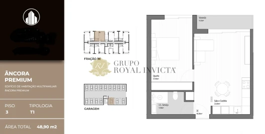 Apartamento T1 para Venda em Vila Praia de Ancora