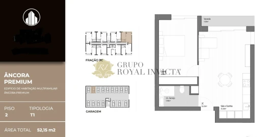 Apartamento T1 para Venda em Vila Praia de Ancora