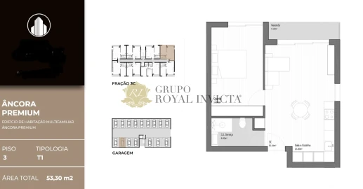 Apartamento T1 para Venda em Vila Praia de Ancora