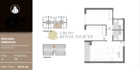Apartamento T2 para Venda em Vila Praia de Ancora