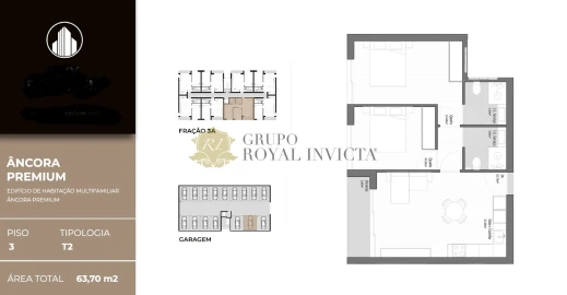 Apartamento T2 para Venda em Vila Praia de Ancora