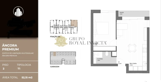 Apartamento T2 para Venda em Vila Praia de Ancora