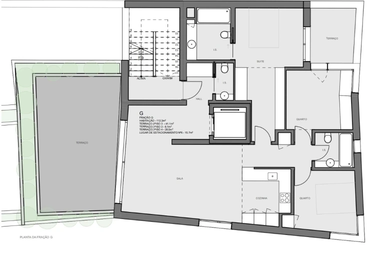 Apartamento T3 para Venda em Glória e Vera Cruz Planta 1