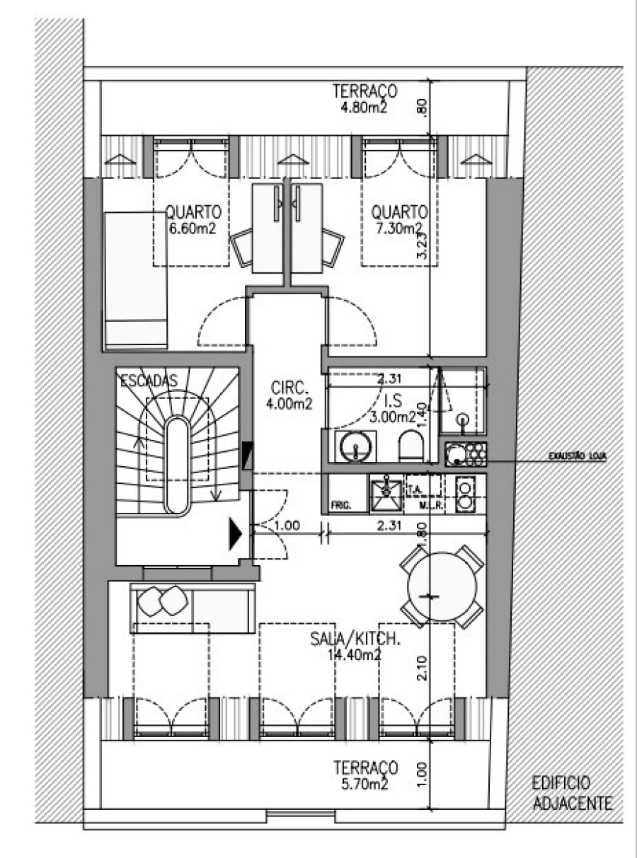 Apartamento T2 para Venda em São Vicente Planta 1