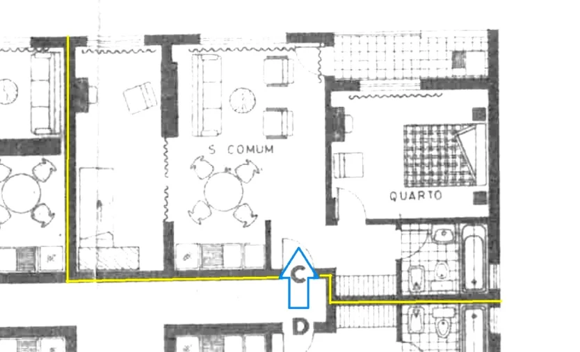 Apartamento T2 para Venda em Águas Livres Planta 1