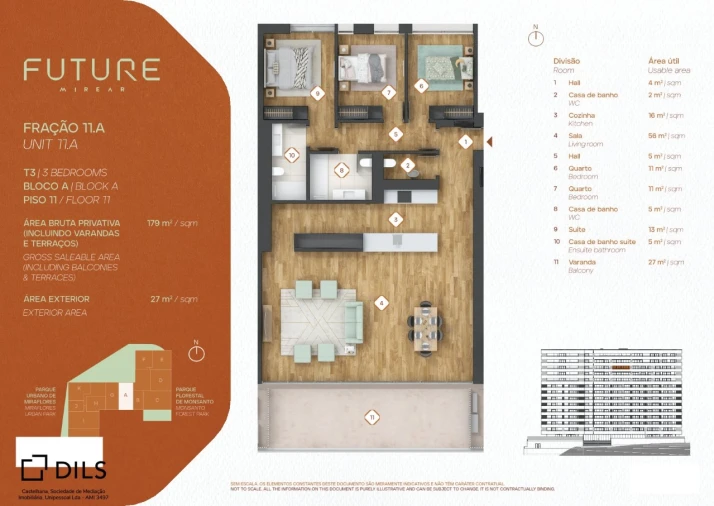 Apartamento T3 para Venda em Algés, Linda-A-Velha e Cruz Quebrada-Dafundo Planta 1