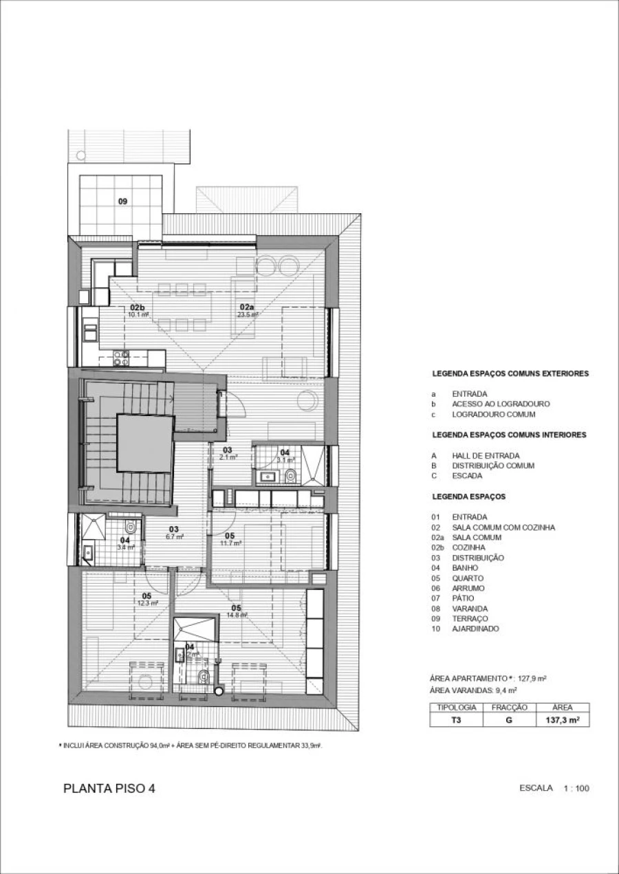 Apartamento T3 para Venda em Paranhos Planta 1