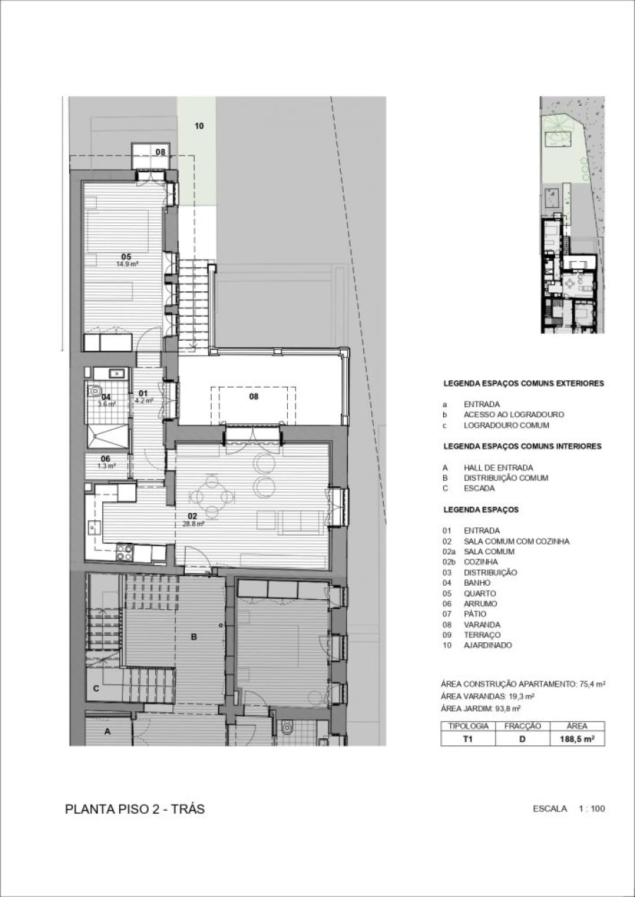 Apartamento T1 para Venda em Paranhos Planta 1