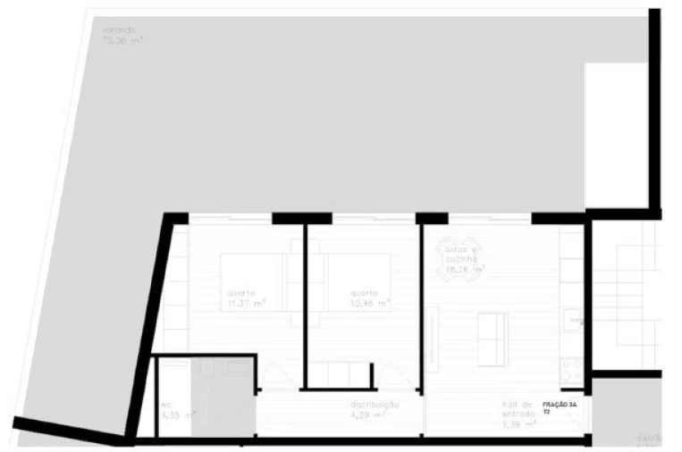 Apartamento T2 para Venda em Vila Nova de Cerveira e Lovelhe Planta 1