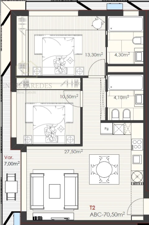 Apartamento T2 para Venda em Ramalde