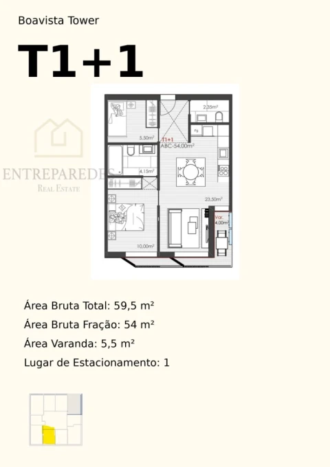 Apartamento T1 para Venda em Ramalde