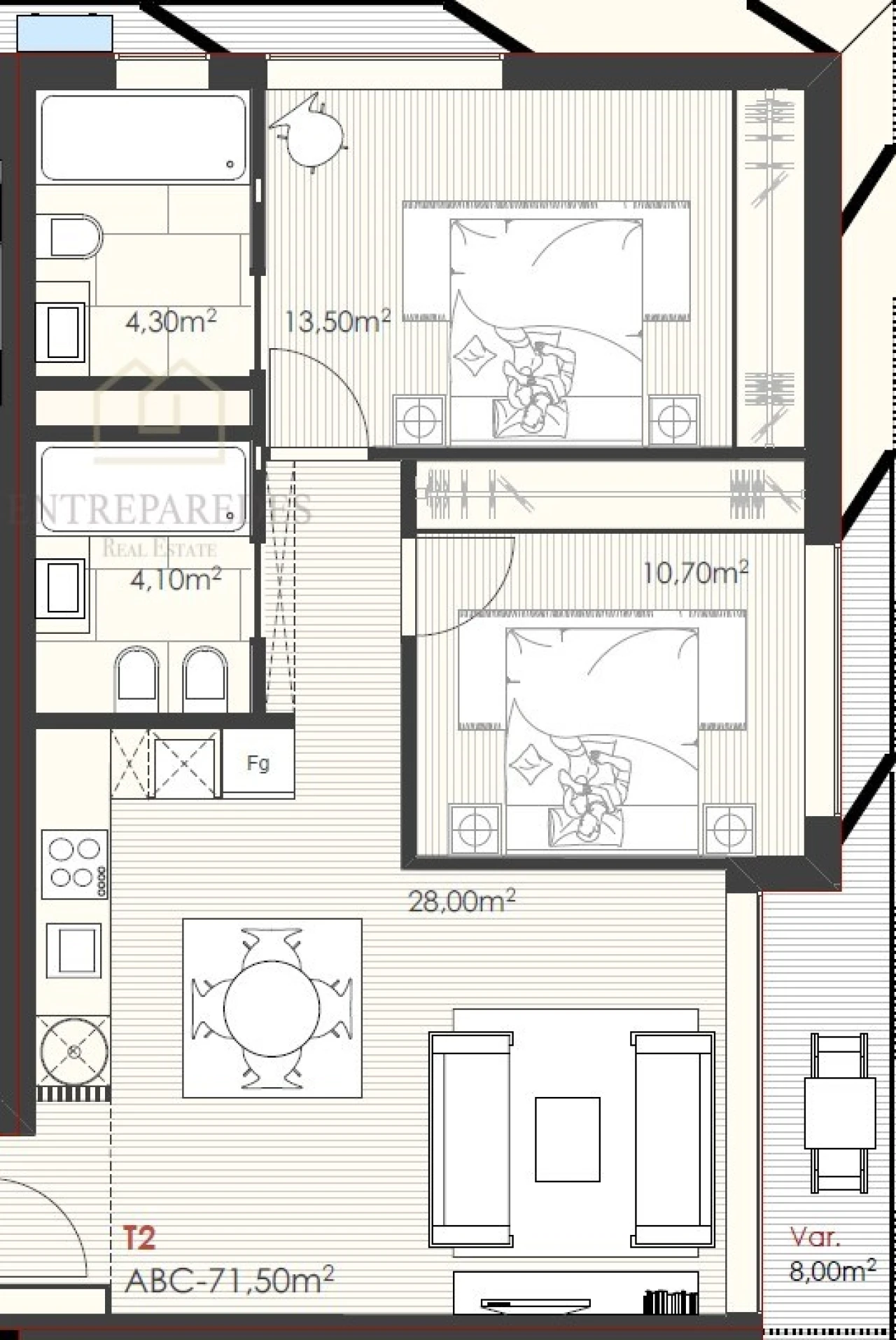 Apartamento T2 para Venda em Ramalde Foto 30