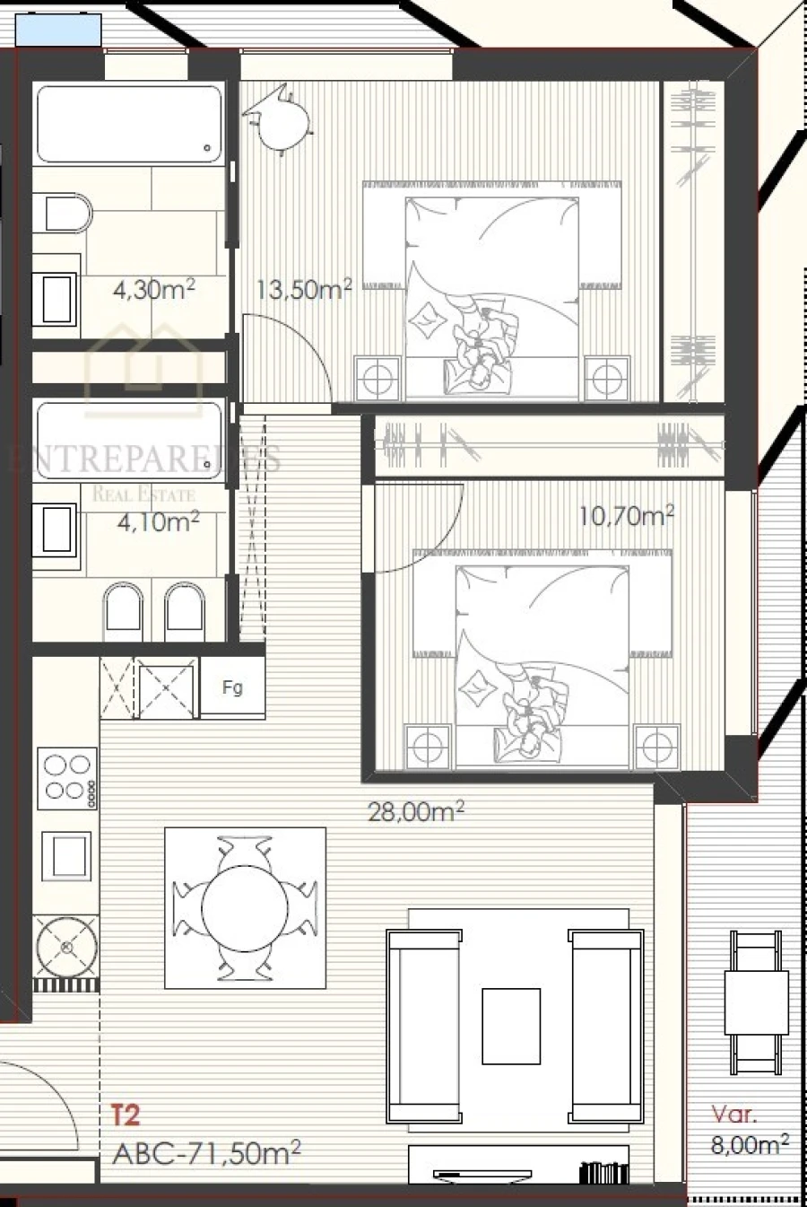 Apartamento T2 para Venda em Ramalde Foto 30