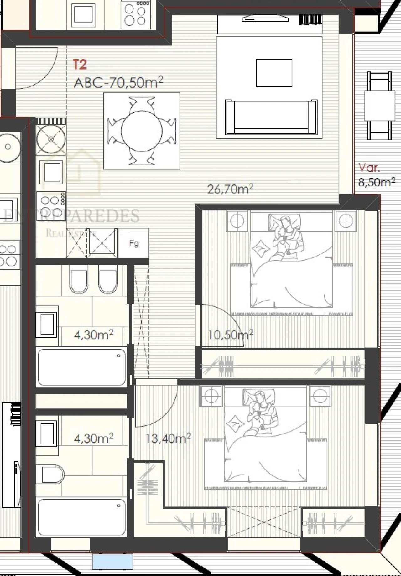 Apartamento T2 para Venda em Ramalde Foto 30