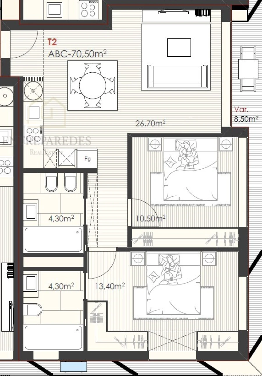 Apartamento T2 para Venda em Ramalde Foto 30