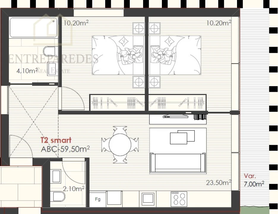 Apartamento T2 para Venda em Ramalde Foto 30