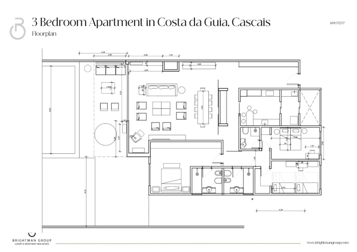 Apartamento T3 para Venda em Cascais e Estoril Planta 1