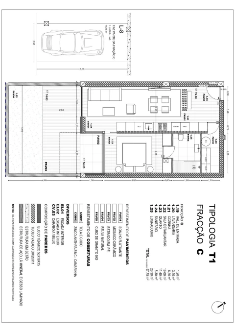 Apartamento T3 para Venda em Pousa