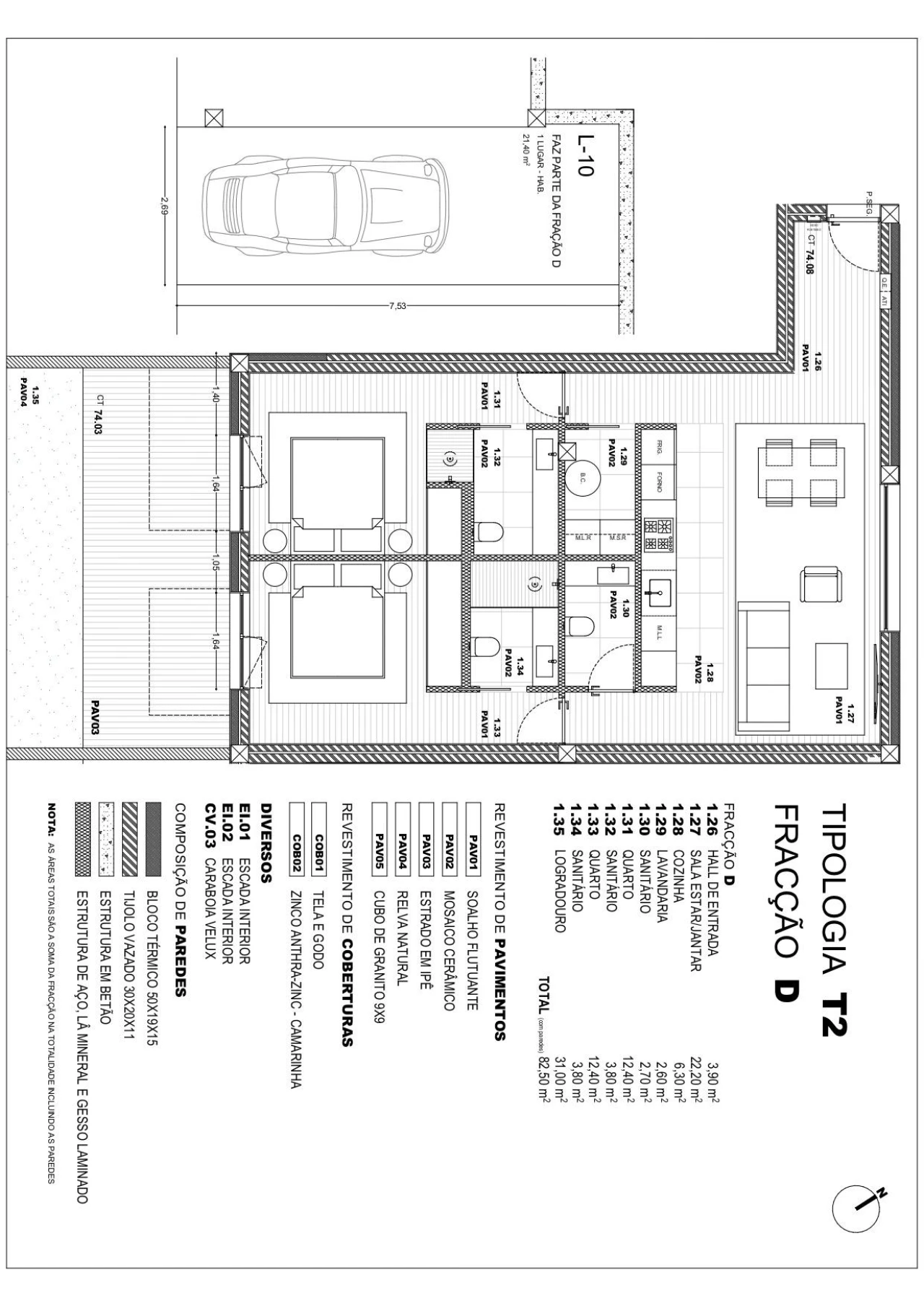 Apartamento T3 para Venda em Pousa Foto 10